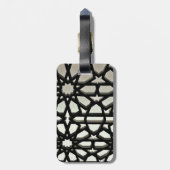 Schwarzes Eisen-Tor Gepäckanhänger (Rückseite vertikal)