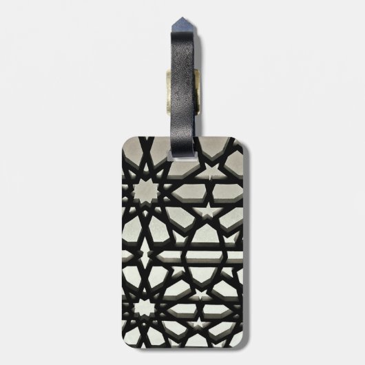 Schwarzes Eisen-Tor Gepäckanhänger (Rückseite vertikal)