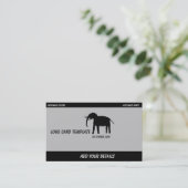 Schwarzes Elefantenlogo Visitenkarte (Stehend Vorderseite)