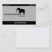 Schwarzes Elefantenlogo Visitenkarte (Vorne/Hinten)