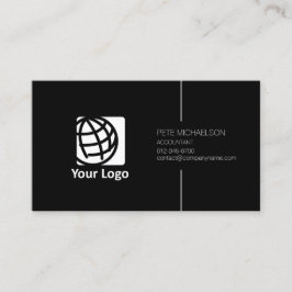 Schwarzes Elegant für Finanzdienstleistungen Visitenkarte