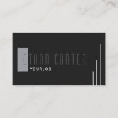 Schwarzes elegantes Berufliches Monogramm Visitenkarte (Vorderseite)