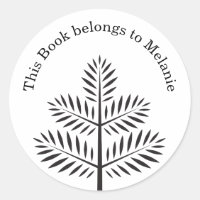 Schwarzes elegantes botanisches tropisches Branch-