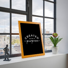 Schwarzes elegantes Christliches Zitat Poster