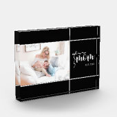 Schwarzes elegantes Geschenk für Mütter mit Foto (Links)
