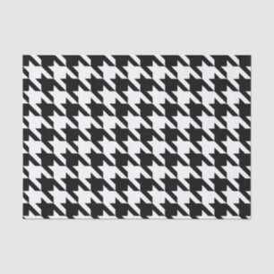 Schwarzes elegantes Hahnentrittmuster Seidenpapier