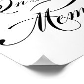 Schwarzes, elegantes Kalligrafie-Skript in liebend Poster (Ecke)