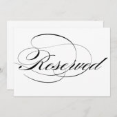 Schwarzes, elegantes Kalligrafieschrift vorbehalte (Vorne/Hinten)