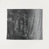 Schwarzes, elegantes Marmorband Wandteppich (Vorderseite (Horizontal))