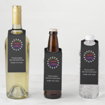 Schwarzes Elegantes Minimal Schrift Cheers Party B