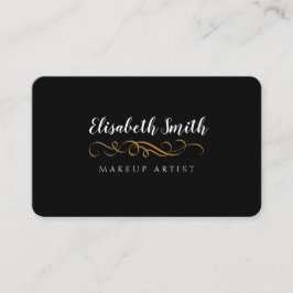 Schwarzes, elegantes Skript-Doppeltes versah mit Visitenkarte