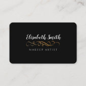 Schwarzes, elegantes Skript-Doppeltes versah mit Visitenkarte (Vorderseite)