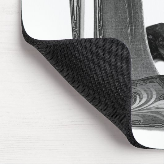 Schwarzes elegantes Stilett beschuht Absatz-Kunst Mousepad (Ecke)