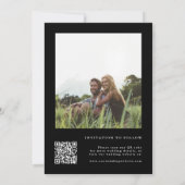 Schwarzes elegantes Wildblume Wasserfarbenes Hochz Save The Date (Rückseite)