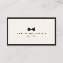 Schwarzes/Elfenbeinfarben-Logo für die klassische  Visitenkarte