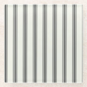 Schwarzes Elfenbeinmuster Glasuntersetzer (Vorderseite)