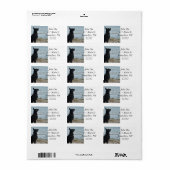 Schwarzes elsässisches Profil Adressaufkleber (Vorne)