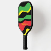 Schwarzes Erbe, Individuelle Name Personalisiert Pickleball Schläger (Links)