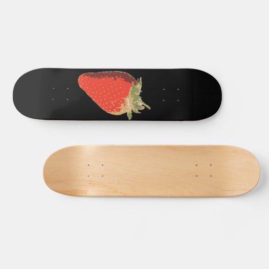 Schwarzes ErdbeerSkateboard Skateboard (Horizontal)