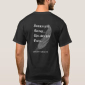 Schwarzes erwähnte T-Shirt (Rückseite)