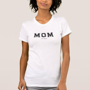 Schwarzes Etabliert Jahr Fette Mom T-Shirt