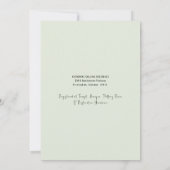 Schwarzes Eukalyptus-Brautparty Einladung (Rückseite)