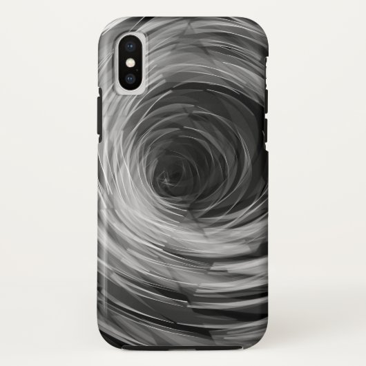Schwarzes facettierte Strudel - Apple iPhone/iPad Case-Mate iPhone Hülle (Rückseite)