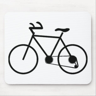 Schwarzes Fahrrad-Mauspad Maßgeschneidert Mousepad