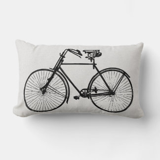 Schwarzes Fahrrad weiß Kissen