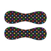 Schwarzes farbenfrohes Regenbogen-Punkte-Design Baseball (Paneele)