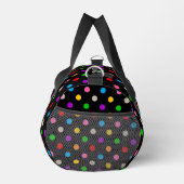 Schwarzes farbenfrohes Regenbogen-Punkte-Design  Duffle Bag (Rechts)
