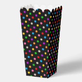 Schwarzes farbenfrohes Regenbogen-Punkte-Design  Geschenkschachtel (Rückseite)