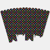 Schwarzes farbenfrohes Regenbogen-Punkte-Design  Geschenkschachtel (Ungeklappt)