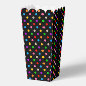 Schwarzes farbenfrohes Regenbogen-Punkte-Design  Geschenkschachtel (Vorderseite)
