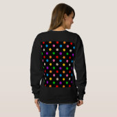 Schwarzes farbenfrohes Regenbogen-Punkte-Design  Sweatshirt (Schwarz voll)