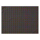 Schwarzes farbenfrohes Regenbogen-Punkte-Design  Tischdecke (Vorderseite (Horizontal))