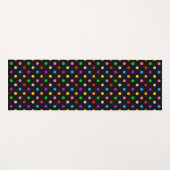 Schwarzes farbenfrohes Regenbogen-Punkte-Design  Yogamatte (Vorderseite (Horizontal))