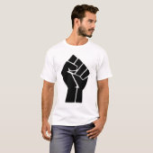 Schwarzes Faust-T-Shirt T-Shirt (Vorne ganz)