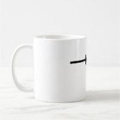 schwarzes fechtendes Symbollogo Kaffeetasse (Links)
