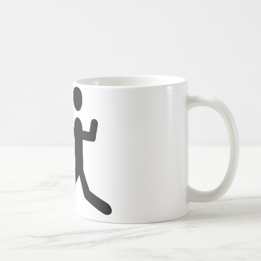 schwarzes fechtendes Symbollogo Kaffeetasse (Rechts)