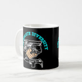 Schwarzes feiern Diversity-Gewehre Kaffeetasse (Vorderseite Links)