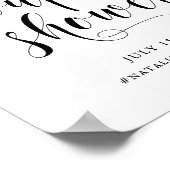 Schwarzes feines Script Paare Dusche Begrüßungszei Poster (Ecke)