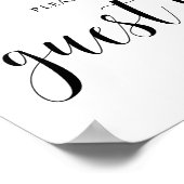 Schwarzes, feines Skript Bitte unterzeichnen Sie u Poster (Ecke)