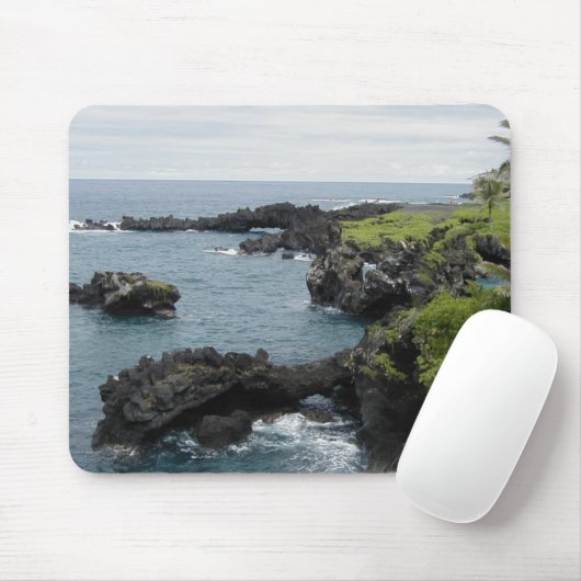 Schwarzes Felsenhawaiianer mousepad (Mit Mouse)