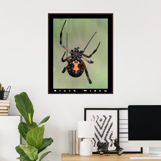 Schwarzes Fenster Poster (Heimbüro)