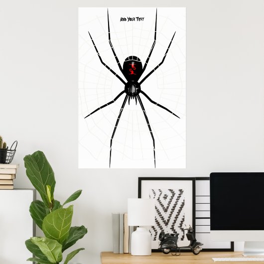 Schwarzes Fenster Poster (Heimbüro)