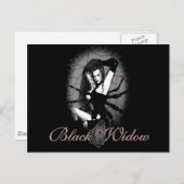 Schwarzes Fenster Postkarte (Vorne/Hinten)