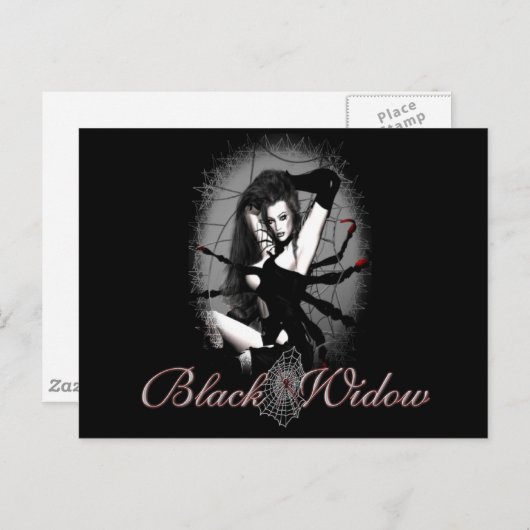 Schwarzes Fenster Postkarte (Vorne/Hinten)