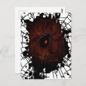 Schwarzes Fenster Postkarte (Vorne/Hinten)