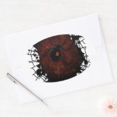 Schwarzes Fenster (Signature-Design) Ovaler Aufkleber (Umschlag)